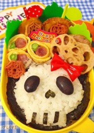 キャラ弁☆ハロウィンスカル〜-レシピのメイン写真