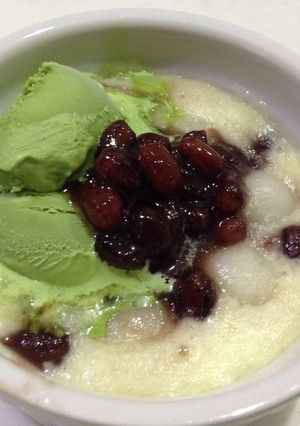 ひやあったか☆抹茶白玉小豆ココットカマン-レシピのメイン写真