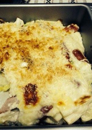 葱と白菜とウインナーのコンソメ味グラタン-レシピのメイン写真