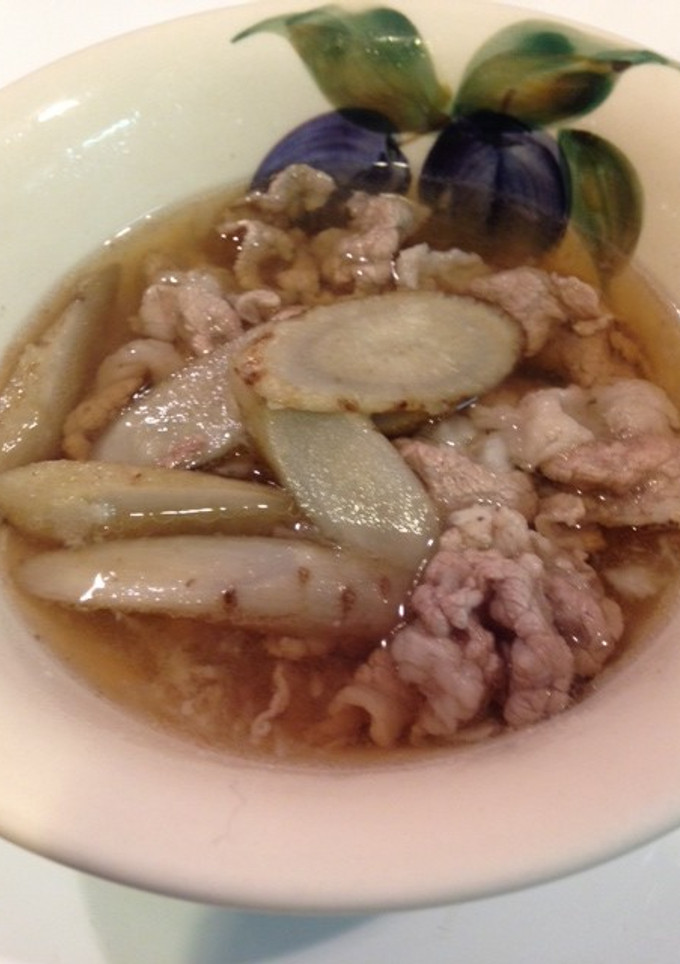 簡単！ごぼうと牛肉のあったかスープ♪-レシピのメイン写真