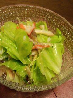 キャベツと茗荷の胡麻油和え-レシピのメイン写真