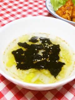 簡単すぎる!白菜と海苔の中華スープ-レシピのメイン写真