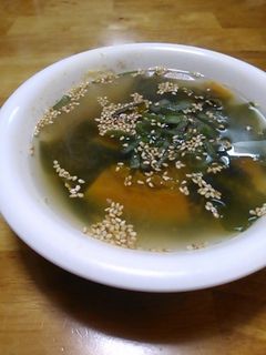 わかめとかぼちゃの中華スープ-レシピのメイン写真