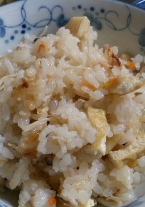 帆立と油揚げの炊き込みごはん-レシピのメイン写真