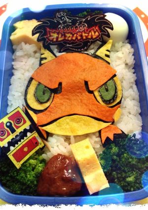 簡単！オレカバトル☆ケロゴン赤*キャラ弁-レシピのメイン写真