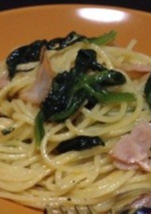 簡単♡ほうれん草とハムのパスタ-レシピのメイン写真