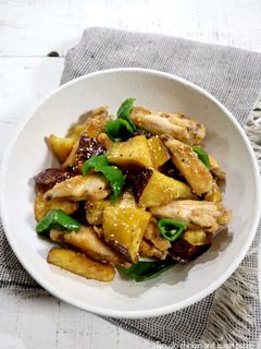 鶏手羽とさつま芋の照り煮-レシピのメイン写真