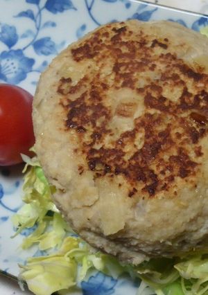 鶏肉とレンコンのおからバーグ-レシピのメイン写真
