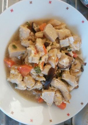 保育園の給食の味！高野豆腐の卵とじ-レシピのメイン写真