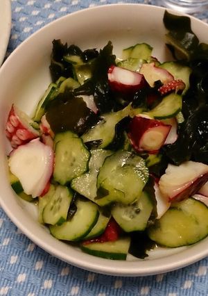 たこときゅうりとわかめの酢の物-レシピのメイン写真