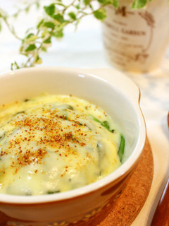 レンジで簡単*法蓮草の和風豆腐グラタン-レシピのメイン写真
