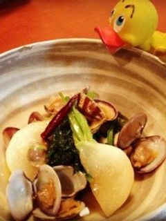 蕪とあさりのワイン蒸し♪-レシピのメイン写真