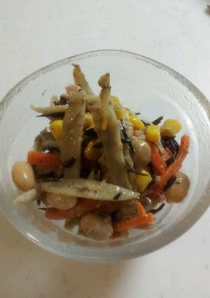 ゴマドレで！ごぼうと大豆とひじきのサラダ-レシピのメイン写真