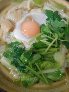土鍋で鶏肉入り煮込みうどん-レシピのメイン写真