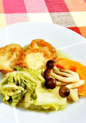 白菜・しめじと仙台麩（油麩）の煮物♪-レシピのメイン写真