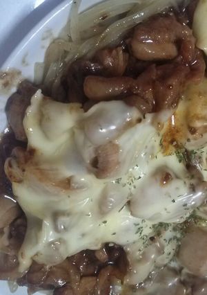 鳥モモ肉♪ソース炒めのチーズのせ。-レシピのメイン写真