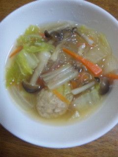 白菜と肉団子と春雨のスープ-レシピのメイン写真