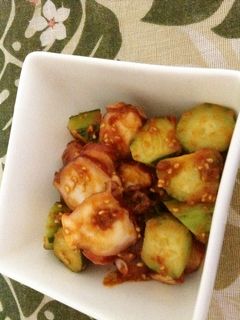タコとキュウリのピリ辛味噌和え-レシピのメイン写真