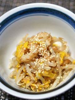 もやしと菊の花の胡麻酢和え-レシピのメイン写真