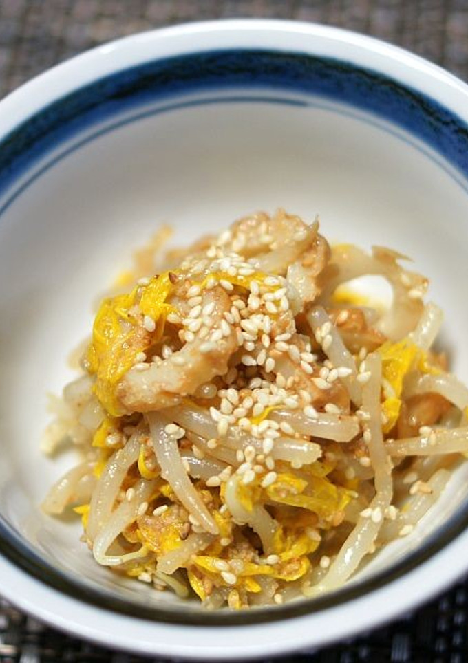 もやしと菊の花の胡麻酢和え-レシピのメイン写真