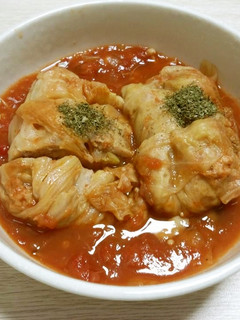 ミネストローネに浮かんだロールキャベツ♡-レシピのメイン写真