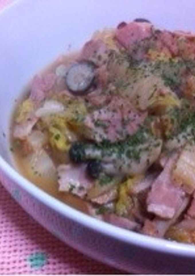 簡単！白菜とベーコンの炒め煮-レシピのメイン写真