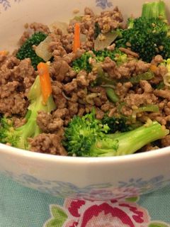 ブロッコリーと牛ひき肉の和え物-レシピのメイン写真