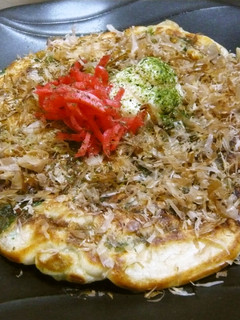 牡蠣とツルムラサキのお好み焼き-レシピのメイン写真