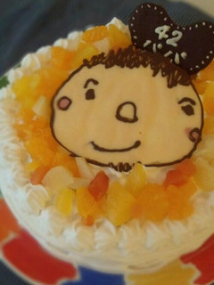 愛情たっぷり似顔絵バースデーケーキ♪-レシピのメイン写真