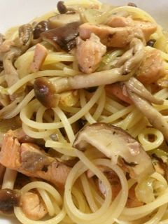 秋鮭としめじのパスタ-レシピのメイン写真