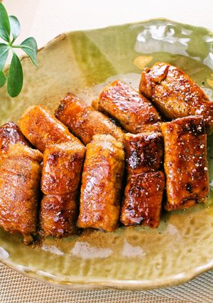 照り照り♡肉巻き厚揚げの旨照り焼き-レシピのメイン写真