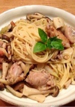 鶏肉ときのこのすっぱスパゲッティー-レシピのメイン写真
