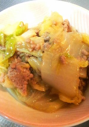 母の味♪簡単白菜と豚ひき肉の餡仕立て♪-レシピのメイン写真