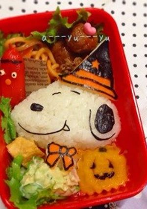 ハロウィンキャラ弁☆スヌーピー☆簡単‼-レシピのメイン写真