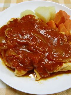 ★鶏胸肉の*トマトソース煮込み*で~す♪-レシピのメイン写真