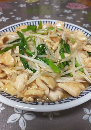 薄切り鶏むね肉ともやしの炒めもの-レシピのメイン写真