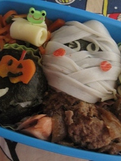 ハロウィンミイラ弁当(キャラ弁)(幼稚園-レシピのメイン写真