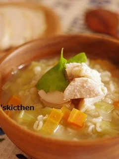 押し麦の野菜たっぷりスープ-レシピのメイン写真