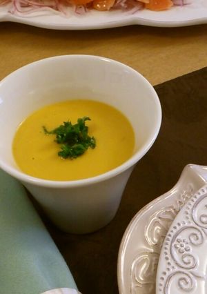 甘～い♪豆乳で、かぼちゃのポタージュ。-レシピのメイン写真