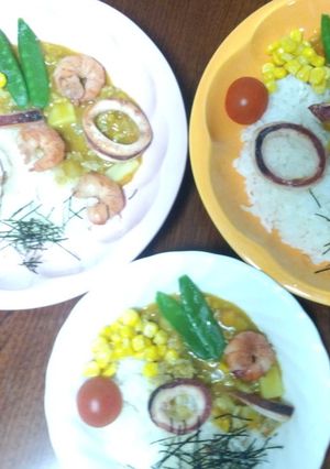 シーフードカレー♬-レシピのメイン写真