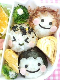 幼稚園☆みんなニコニコ遠足キャラお弁当-レシピのメイン写真