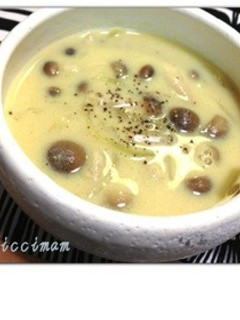 ヘルシー♪きのこの豆乳カレースープ-レシピのメイン写真