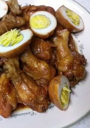 醤油・酢・砂糖で鶏手羽元の煮込み-レシピのメイン写真