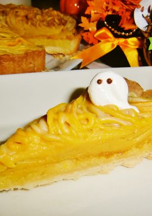 ハロウィンかぼちゃと栗のモンブランタルト-レシピのメイン写真