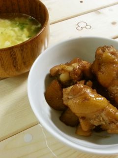 二品完成♪手羽元と大根の煮物と出汁スープ-レシピのメイン写真