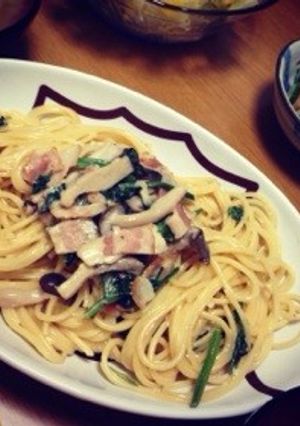 きのことほうれん草のクリームパスタ！-レシピのメイン写真