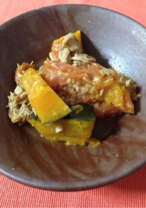 かぼちゃとトマトうま煮物♪-レシピのメイン写真