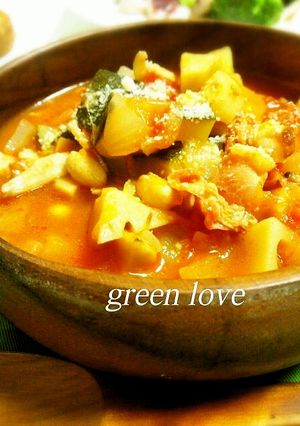 にんにく入り♪和根菜のミネストローネ☆-レシピのメイン写真
