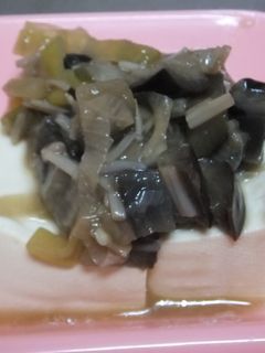豆腐×ナスとキノコのあんかけ-レシピのメイン写真