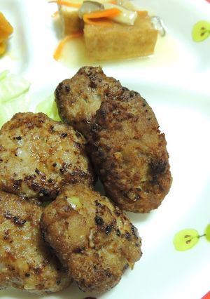簡単☆カレー風味豚ひき肉☆揚げハンバーグ-レシピのメイン写真